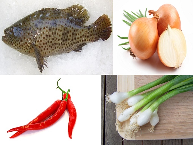 Nguyên liệu cơ bản để làm cá mú hấp xì dầu
