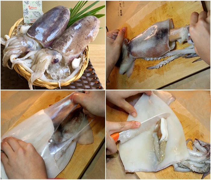 Cách sơ chế mực sạch, không tanh