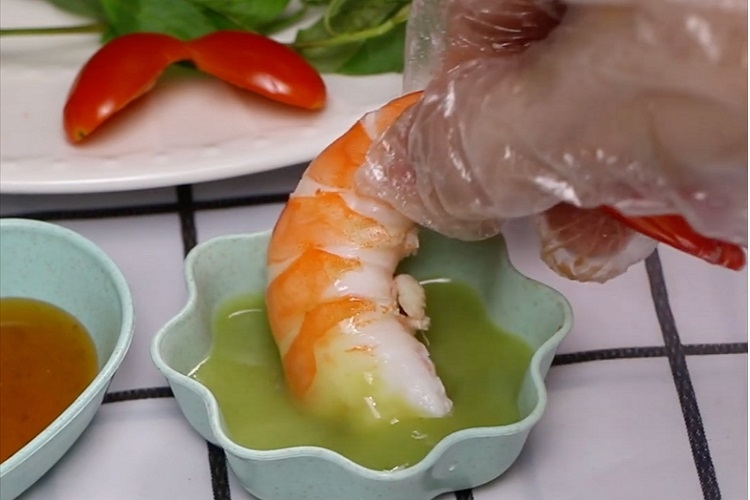 nước chấm tôm hấp nước dừa