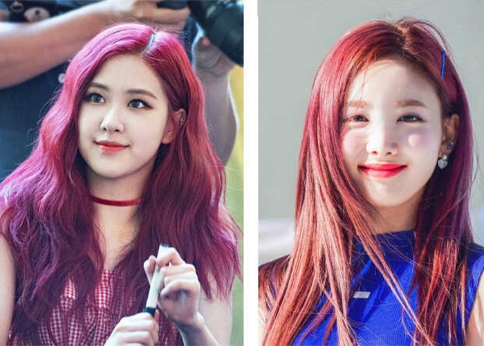 Phụ kiện kết hợp với kiểu tóc nhuộm nâu đỏ