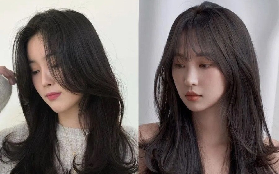 Tóc mái bay Hàn Quốc đẹp rạng ngời cho bạn gái