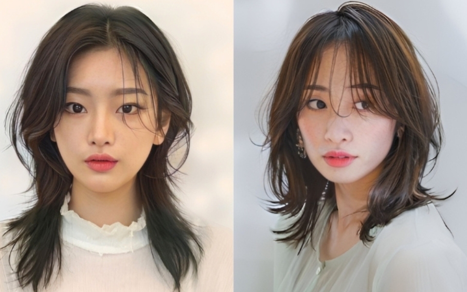 Kiểu tóc mullet layer mái bay mang đến vẻ đẹp hiện đại, cá tính