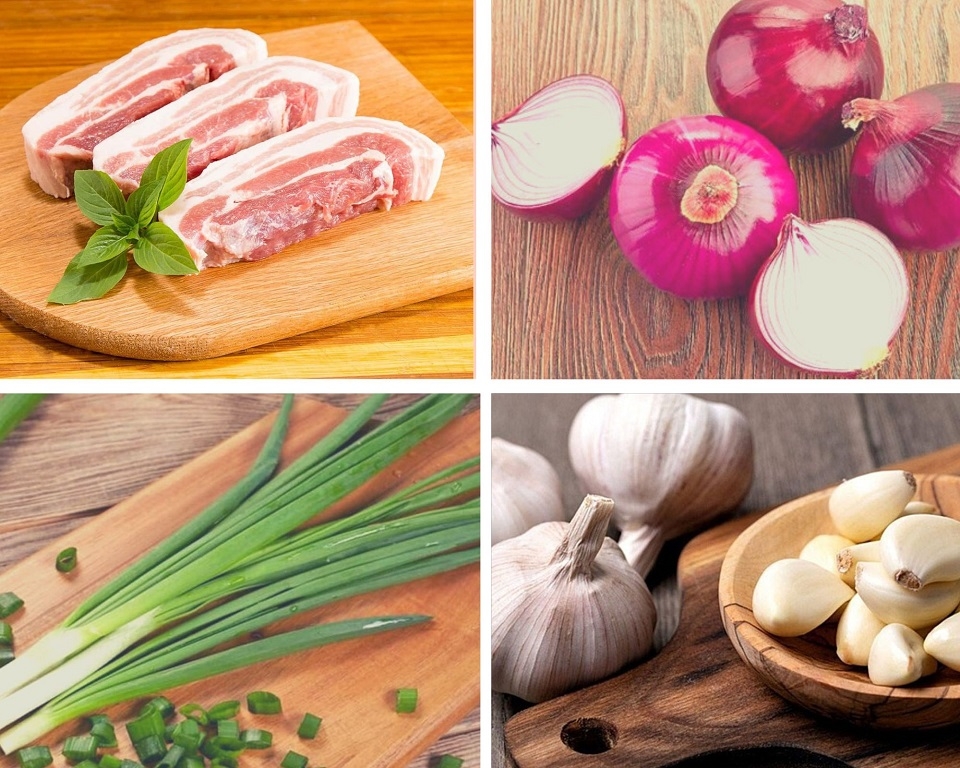 Nguyên liệu nấu món thịt kho nước mắm