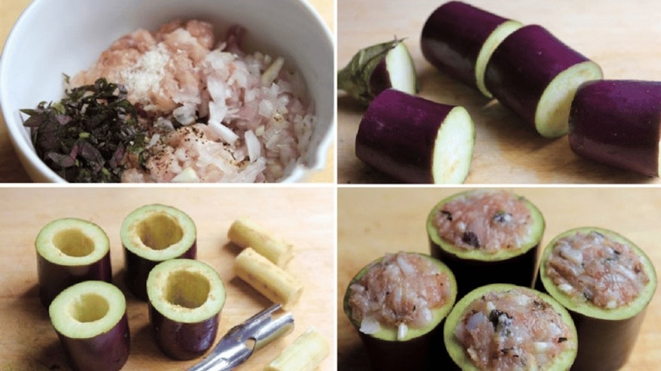 nhồi thịt để nướng cà tím