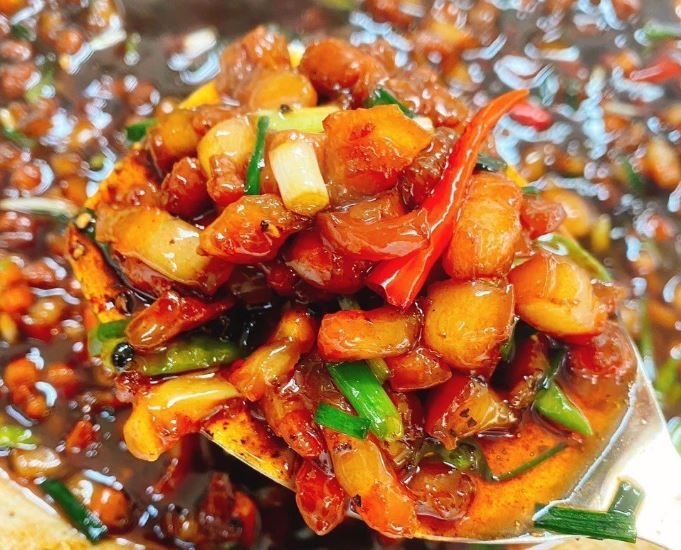 Cách làm kho quẹt tóp mỡ 6