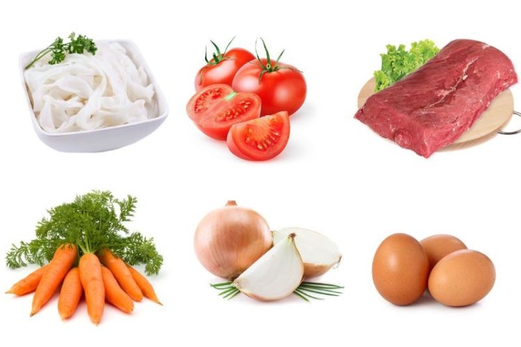 Nguyên liệu chế biến món phở xào giòn