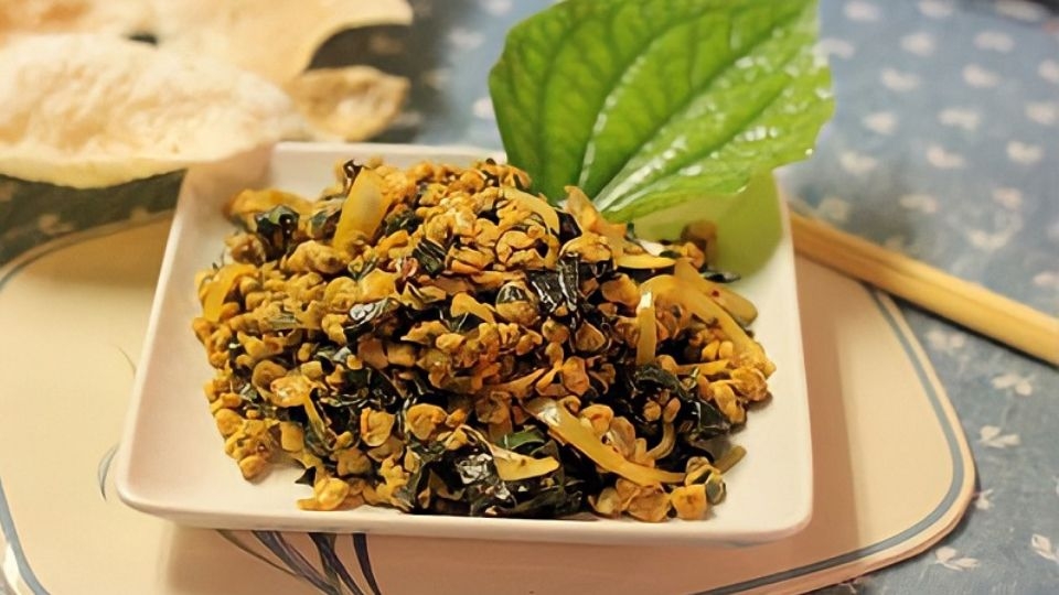 hến xào lá lốt