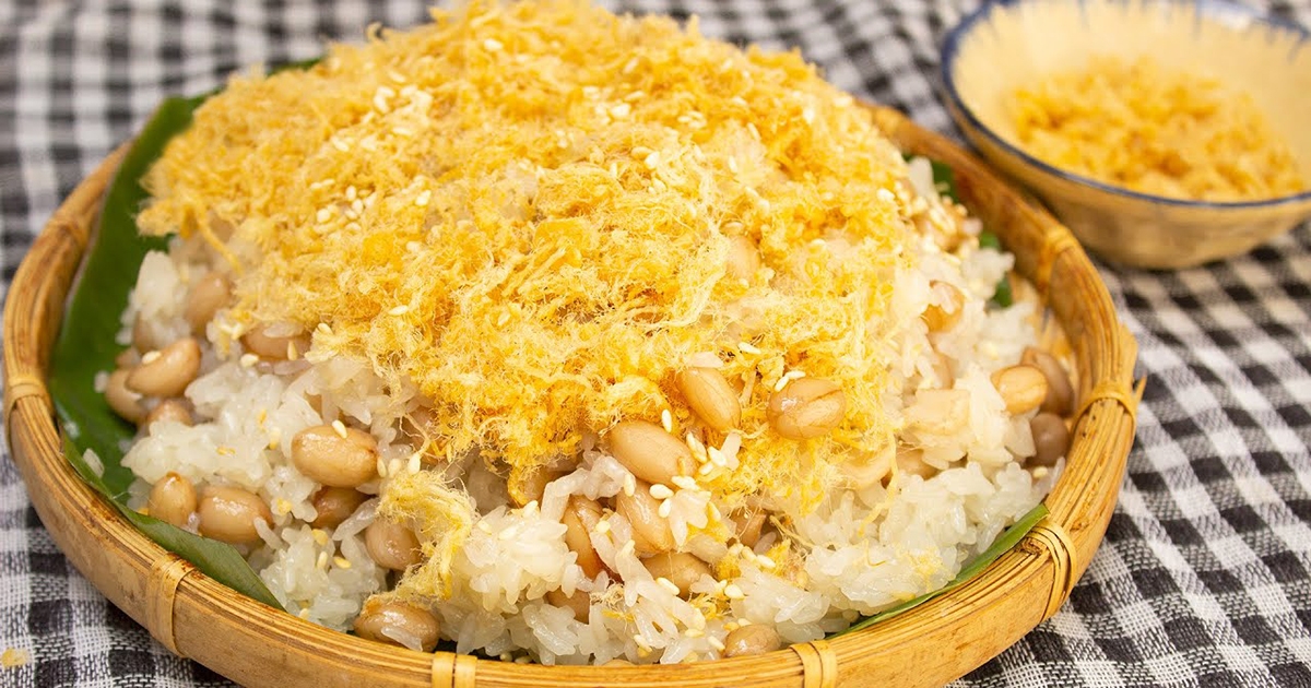 làm ruốc thịt ăn cùng xôi