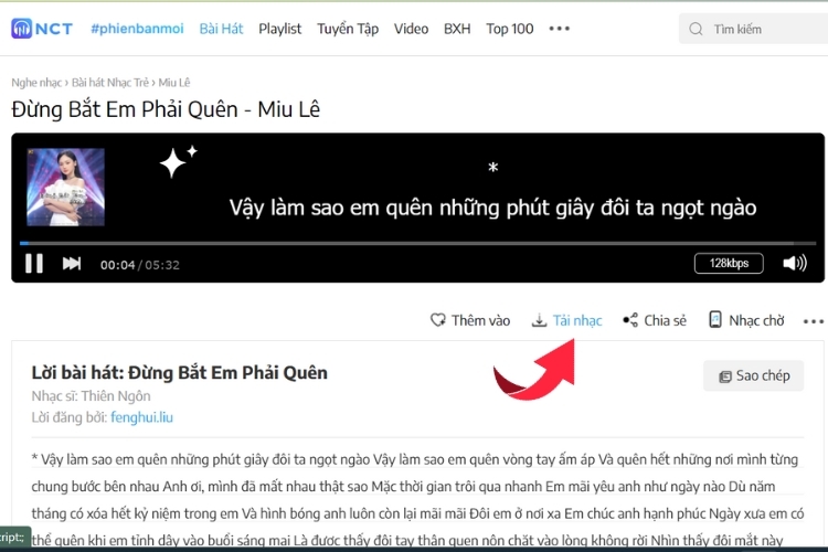 Cách tải nhạc từ NhacCuaTui về điện thoại