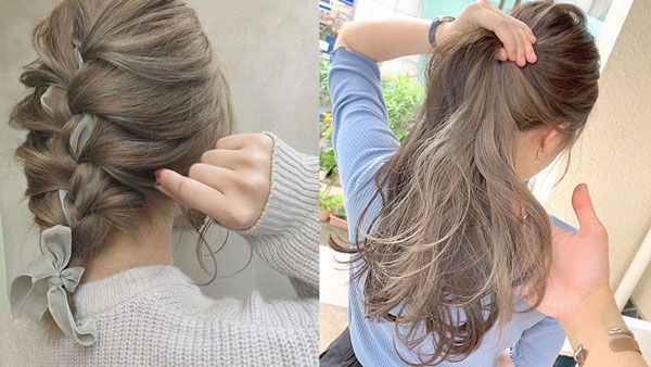 Màu tóc nâu trà sữa nhạt tạo cảm giác dịu dàng và đằm thắm