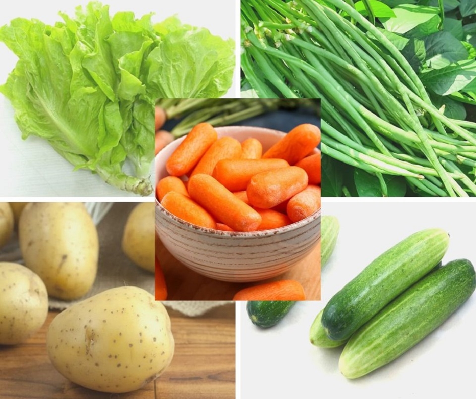 Nguyên liệu làm salad rau xà lách với khoai tây