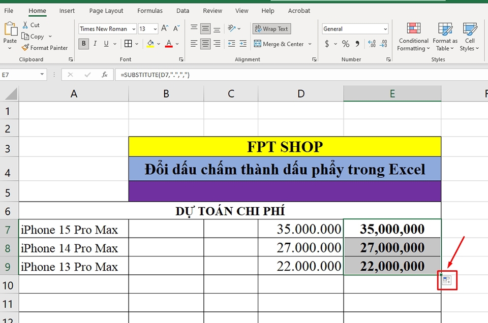 Đổi dấu chấm thành phẩy trong Excel - Ảnh 11