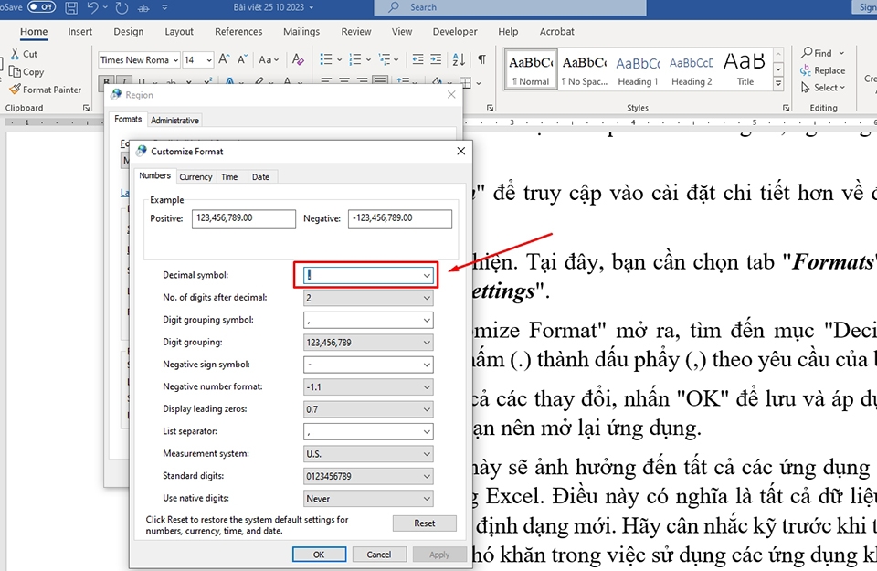 Đổi dấu chấm thành phẩy trong Excel - Ảnh 16