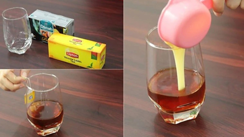 pha trà sữa (cách 1)