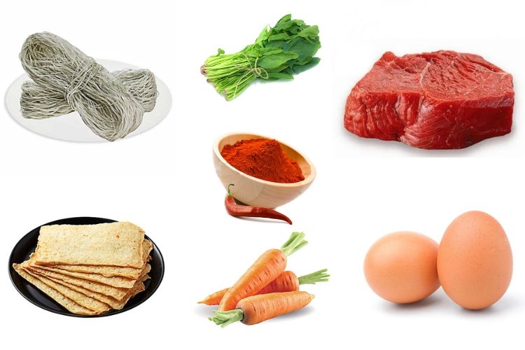 Nguyên liệu làm miến trộn Hàn Quốc