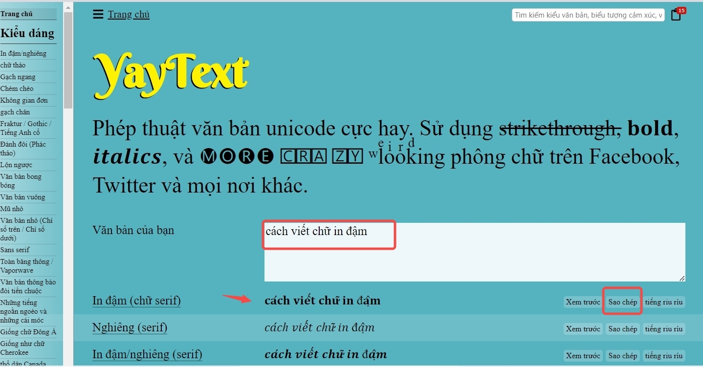 viết chữ in đậm trên Facebook (ảnh 4)