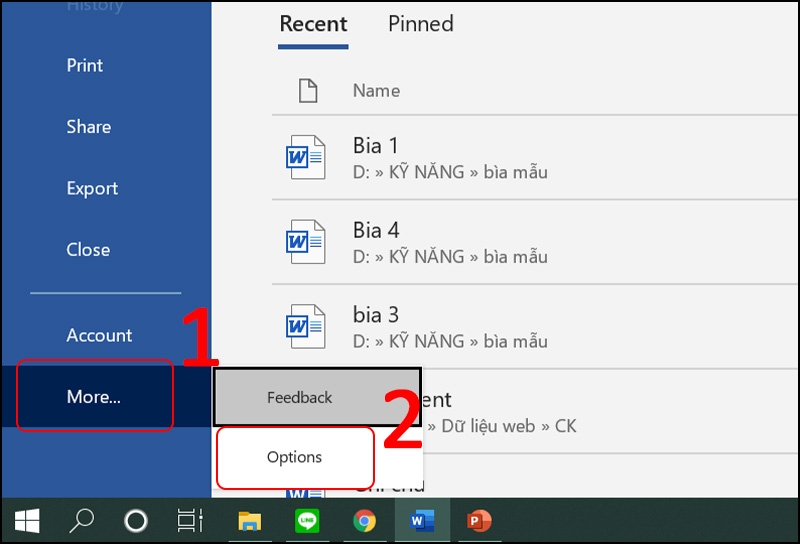 Cài đặt AutoCorrect Options...