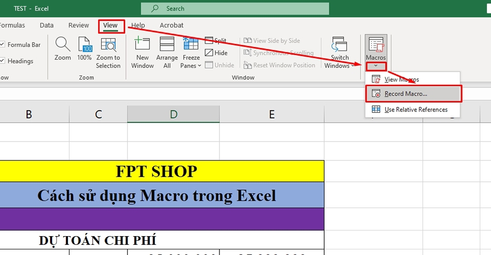 Macro Excel - Ảnh 02