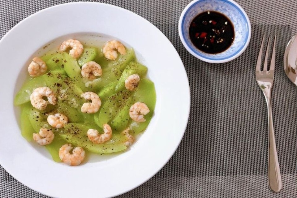 Bầu xào tôm ngon bổ dưỡng