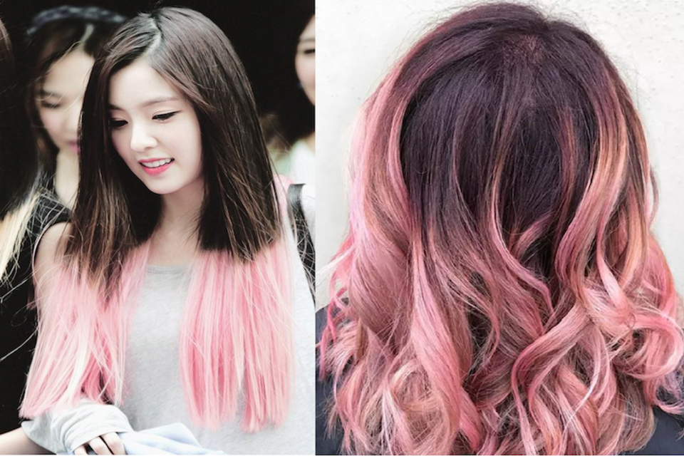 Nâu ánh hồng highlight