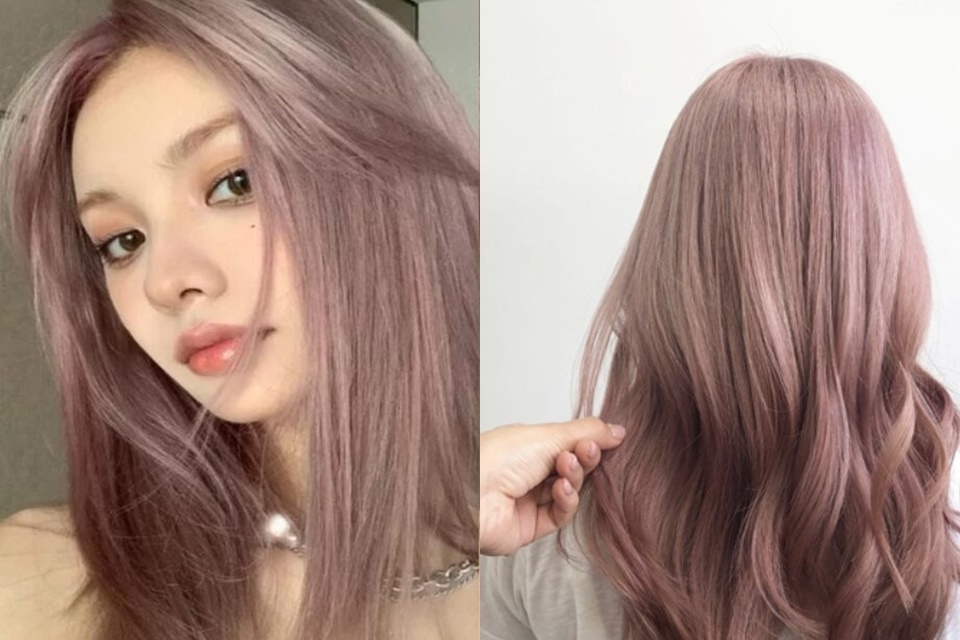 Nâu ánh hồng khói trà sữa