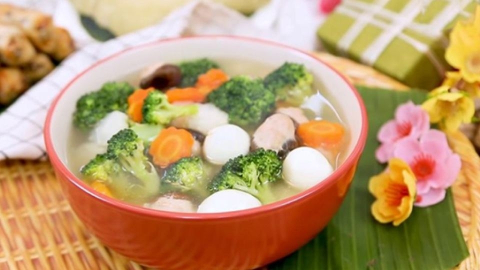 canh mọc ngũ sắc