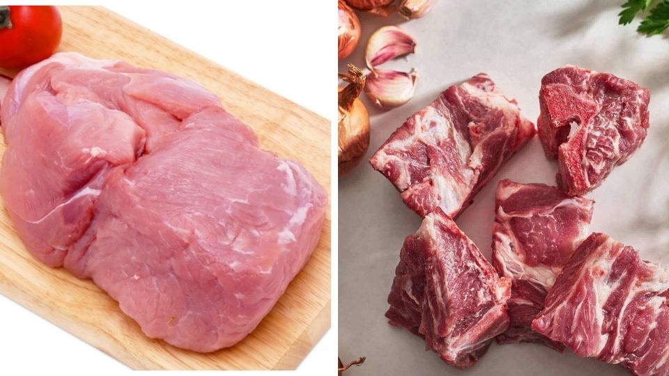 thịt heo và xương heo