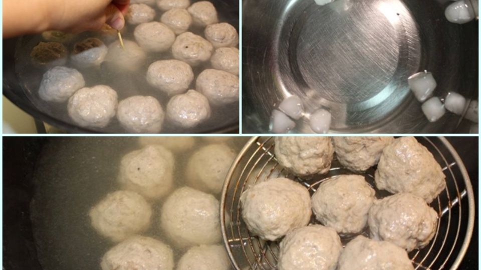 Ngâm viên bò trong nước đá giúp dai và ngon hơn