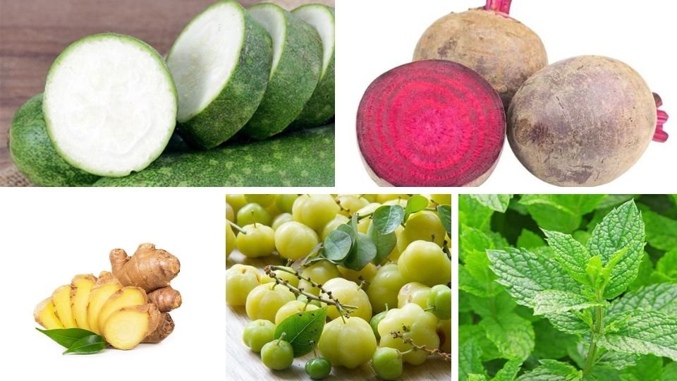 nguyên liệu làm nước ép bí đao củ dền