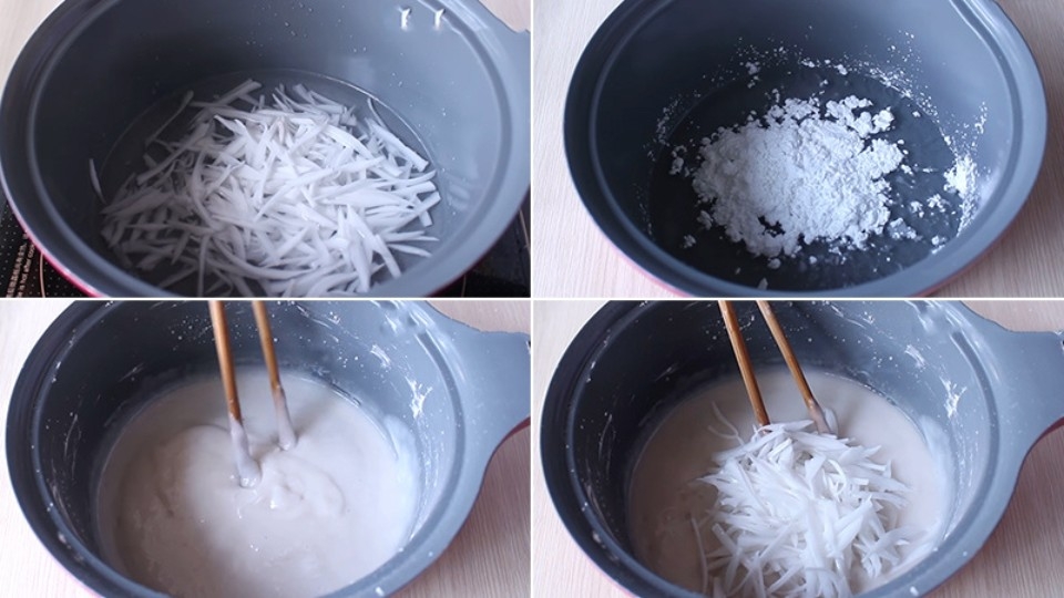 Nấu bột bánh