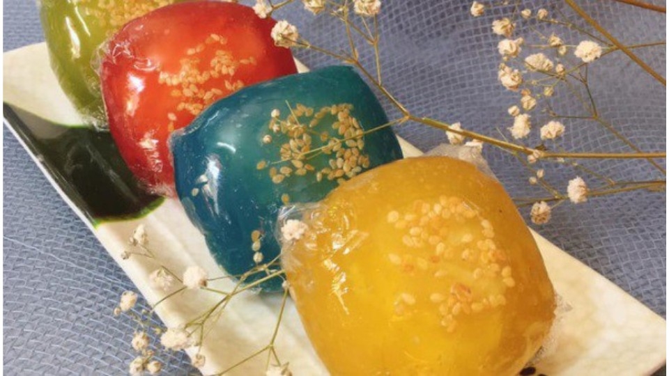 Bánh xu xê mochi nhiều màu sắc