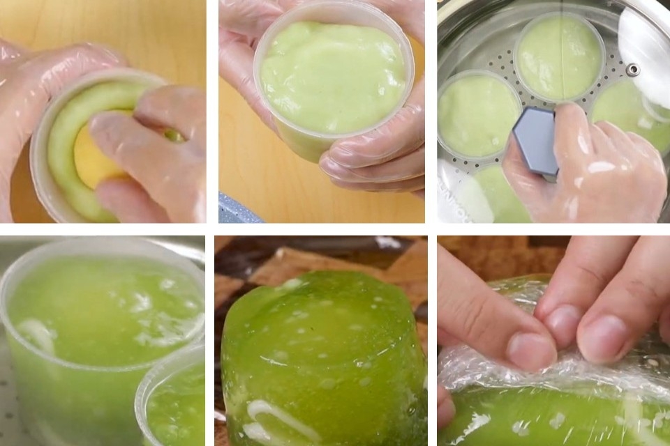 Thành phẩm bánh xu xê nhân đậu xanh