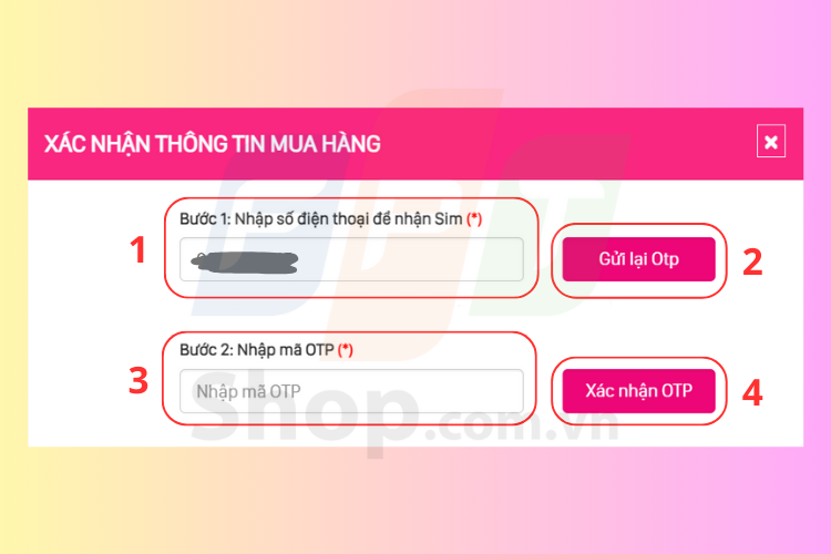 Xác nhận mua sim 0843