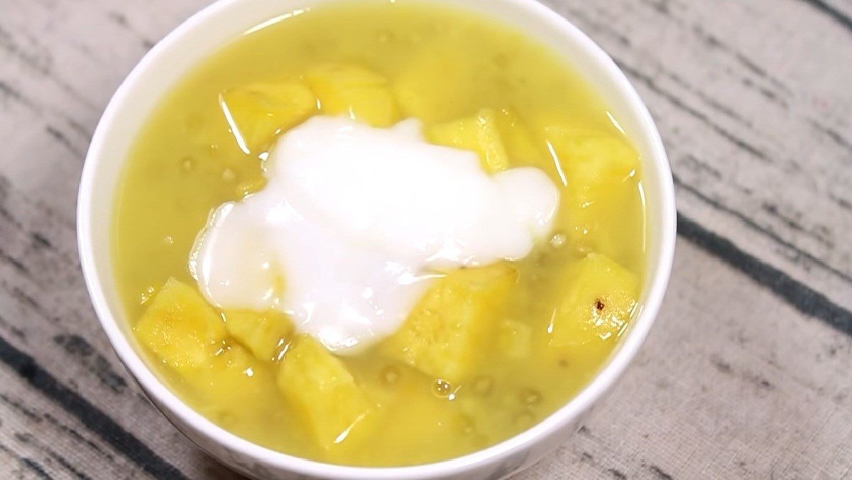 Chè khoai lang cốt dừa ngon ngọt, bùi bùi, vừa thơm vừa hấp dẫn