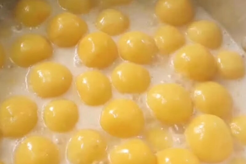 Chè khoai lang viên đã hoàn thành