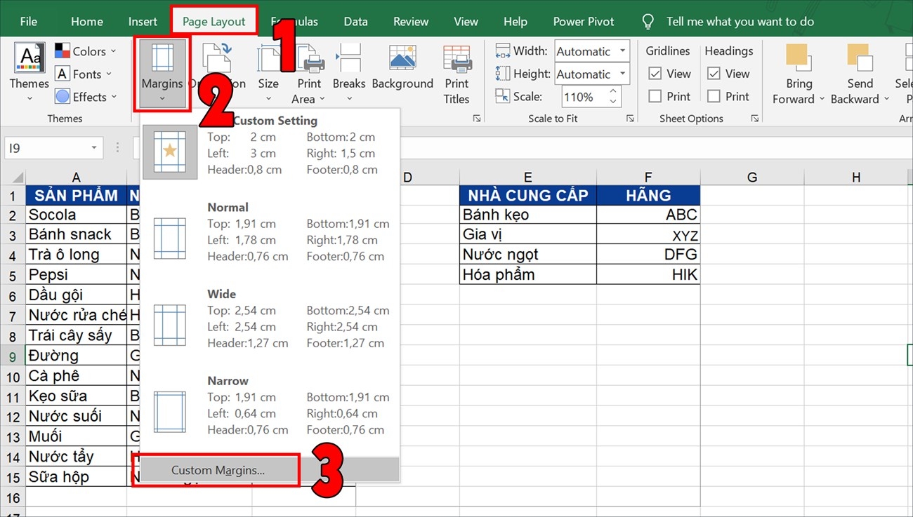 cách căn lề excel 3