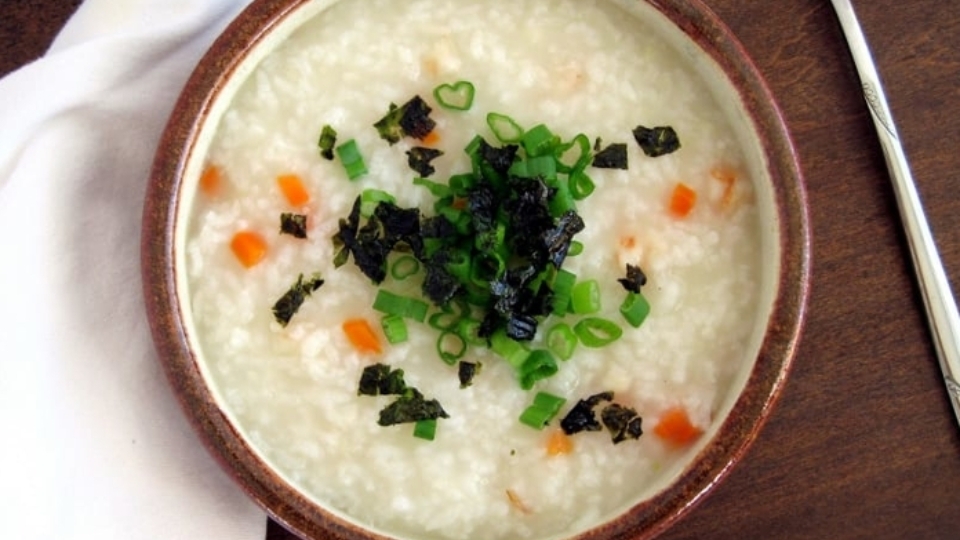 Cháo tôm rong biển