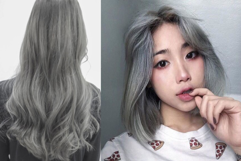 Tóc màu đen ánh khói