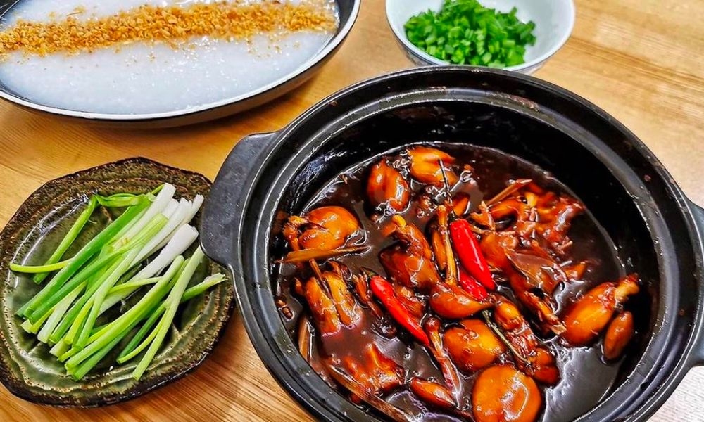 Cháo ếch Singapore thơm ngon
