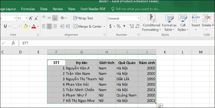 Tạo khung viền trong excel cực nhanh