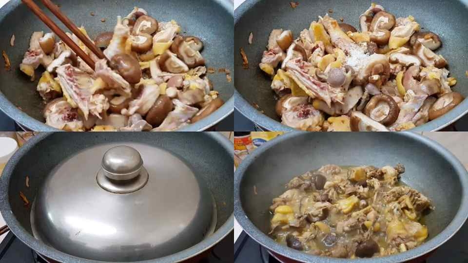 cách làm gà xào nấm 4