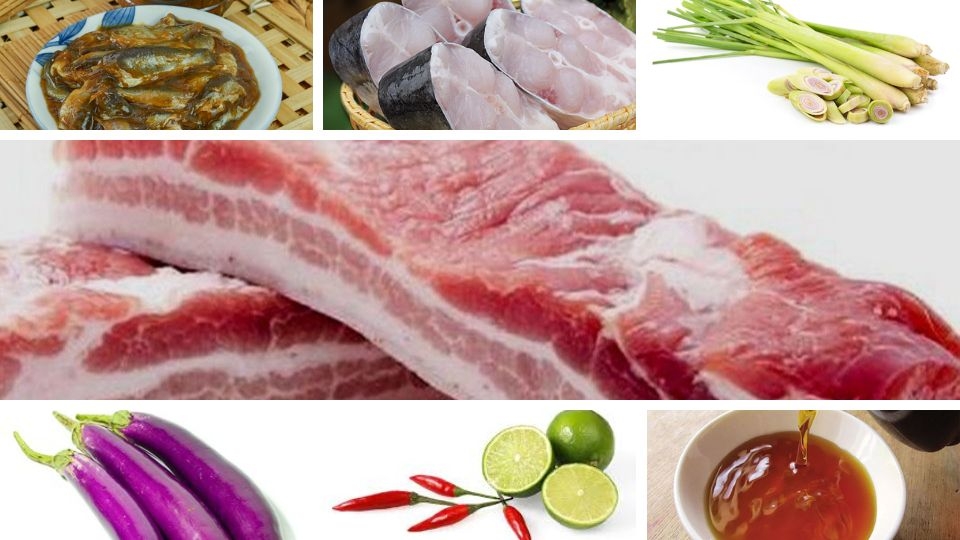nguyên liệu làm mắm kho bằng mắm cá linh (cách 2)