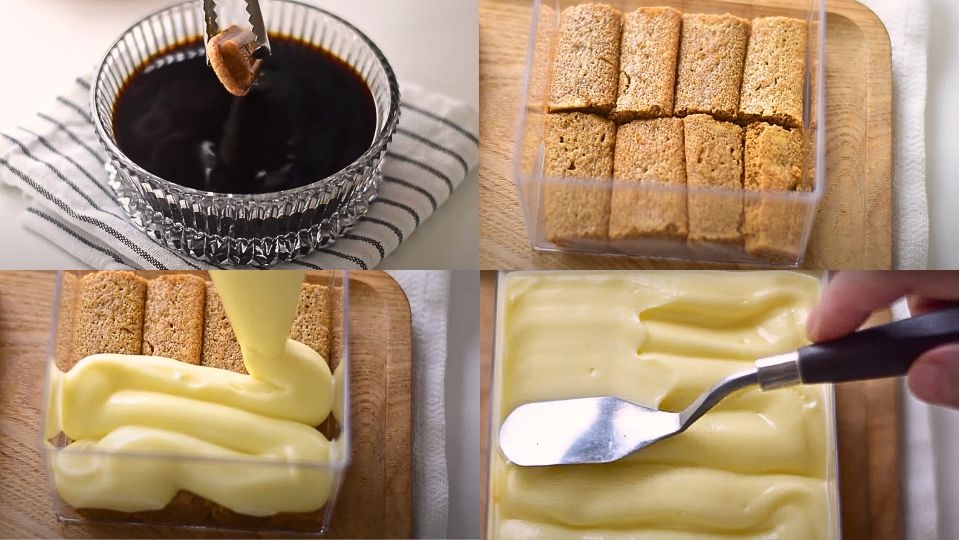 Chuẩn bị bánh Tiramisu