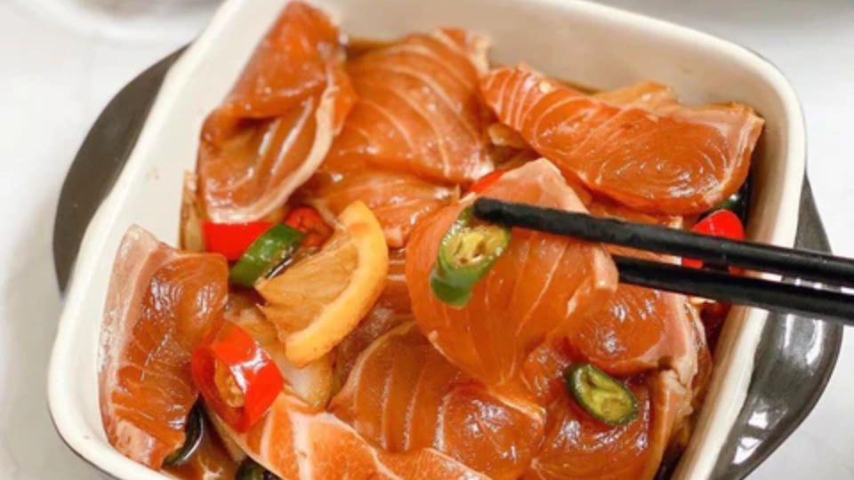 ngâm cá hồi