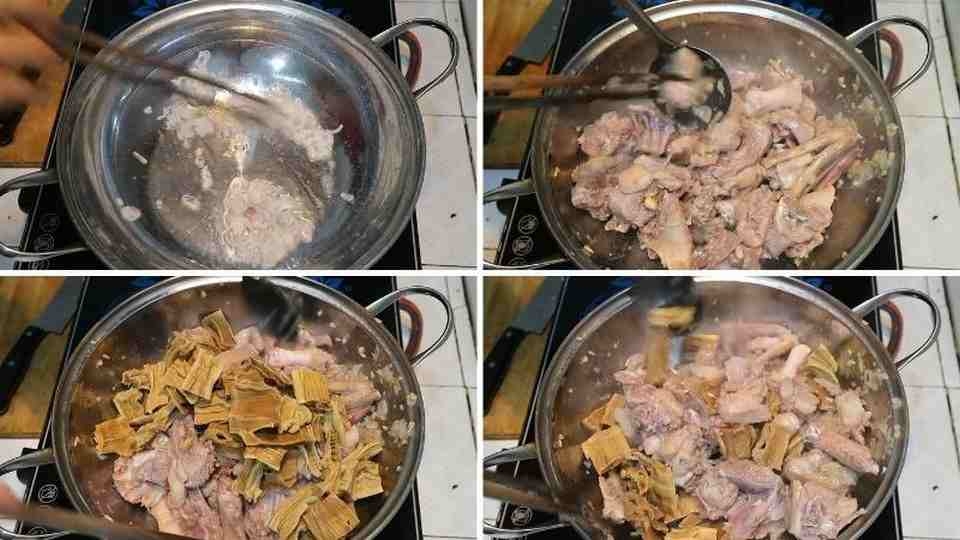 Nấu thịt vịt trong nồi cho mềm 