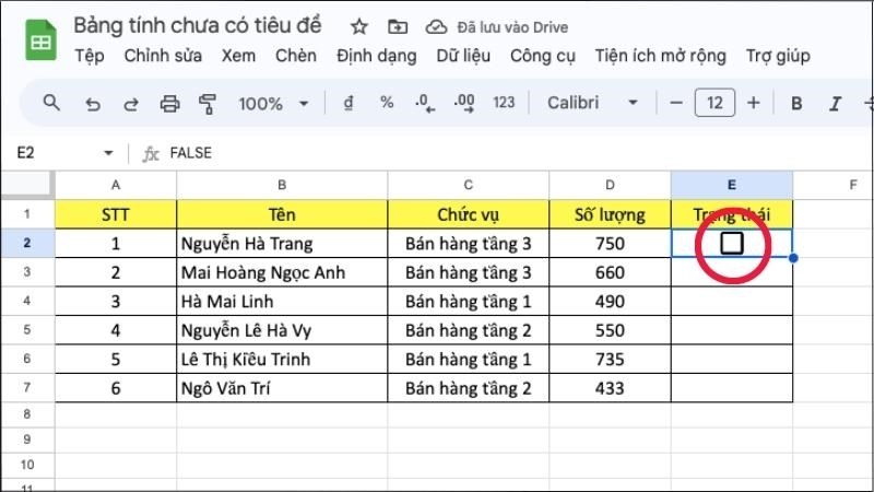Ô đánh dấu sẽ xuất hiện, bạn có thể nhấn vào để đánh dấu tích Ô đánh dấu sẽ xuất hiện, bạn có thể nhấn vào để đánh dấu tích