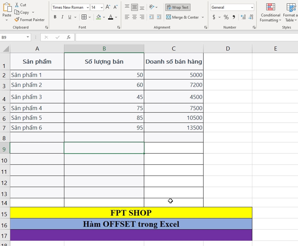Cách sử dụng hàm OFFSET trong Excel - Ảnh 07