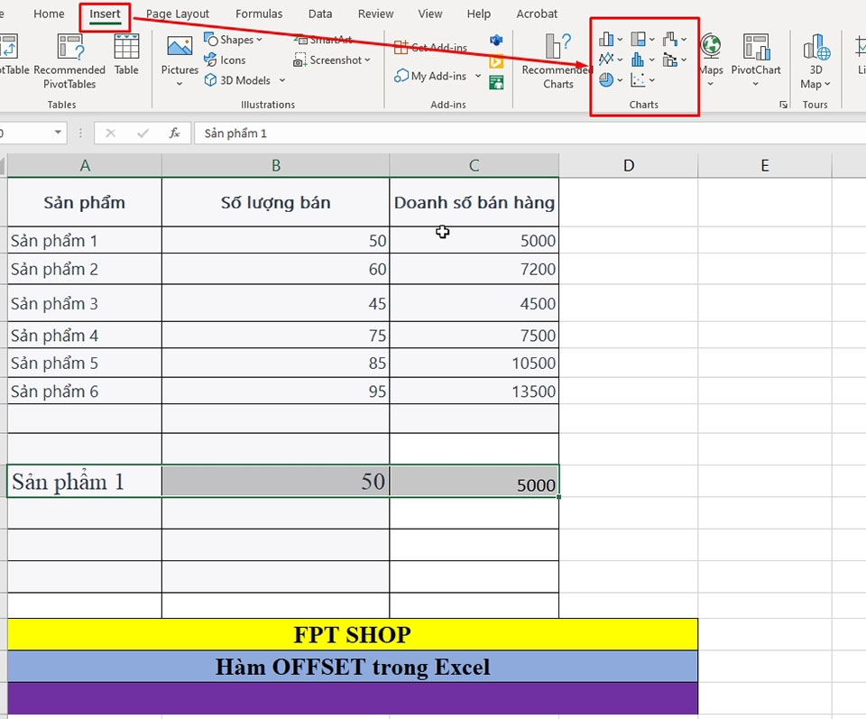Cách sử dụng hàm OFFSET trong Excel - Ảnh 11