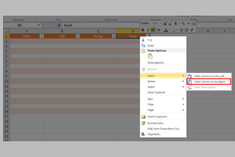 Các cách tạo cột trong Excel nhanh nhất
