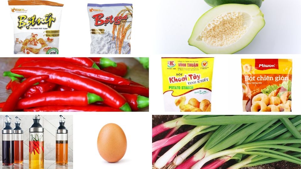 nguyên liệu làm bột chiên bằng bột nếp